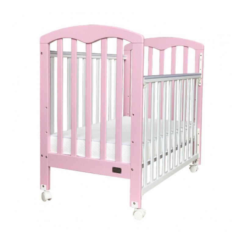 Baby Star Cozzi 嬰兒櫸木床 包括4"床褥-粉紅色-Suchprice® 優價網