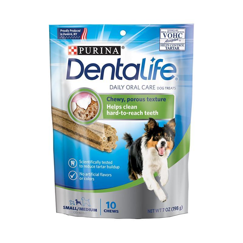 Dentalife 狗狗潔齒棒 小型及中型犬 20-40磅 專用 袋裝 7oz 10條-1袋-Suchprice® 優價網