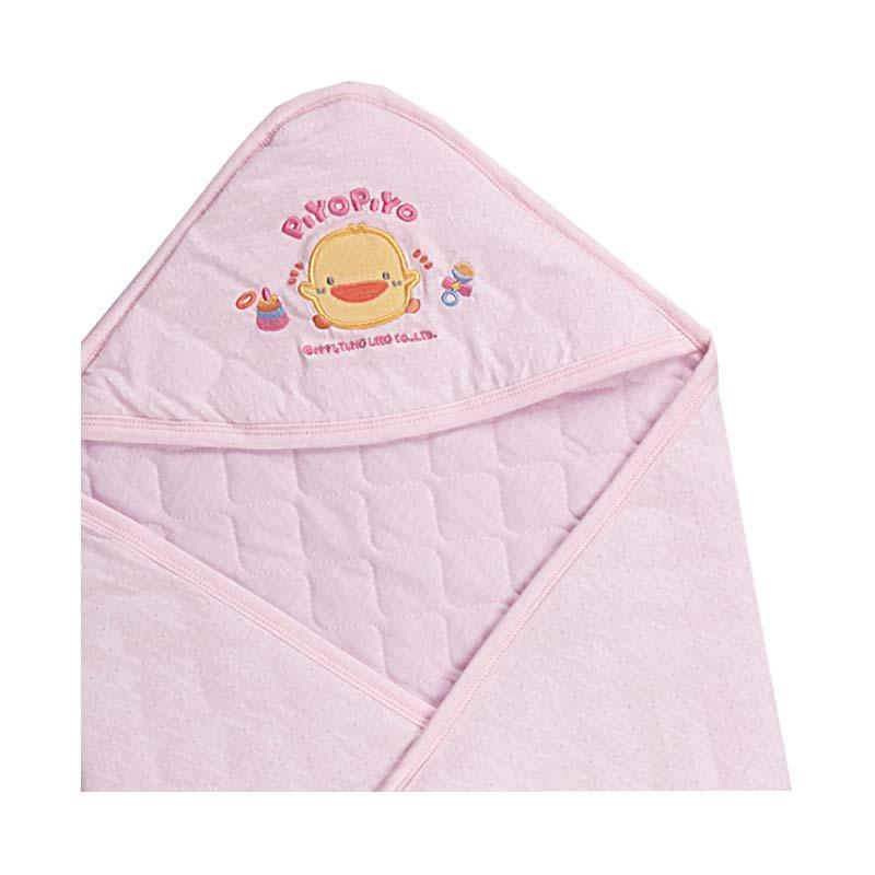 黃色小鴨 PiyoPiyo 夏季刺繡包巾 台灣製-粉紅色 Pink-Suchprice® 優價網