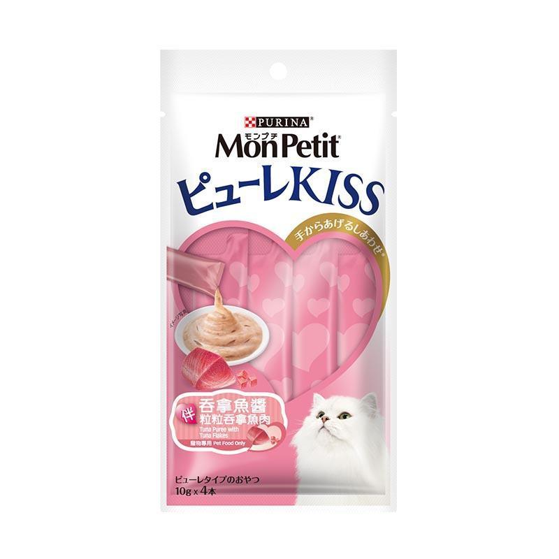 MonPetit Puree Kiss 貓小食系列-1袋 (4條)-吞拿魚醬伴粒粒雞肉-Suchprice® 優價網