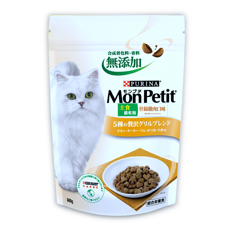 Monpetit 主食貓乾糧去毛球配方600克-什錦雞肉口味-Suchprice® 優價網