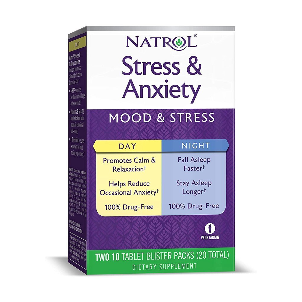 Natrol Stress and Anxiety Day and Night Tablets-20 Tablets-Suchprice® 優價網