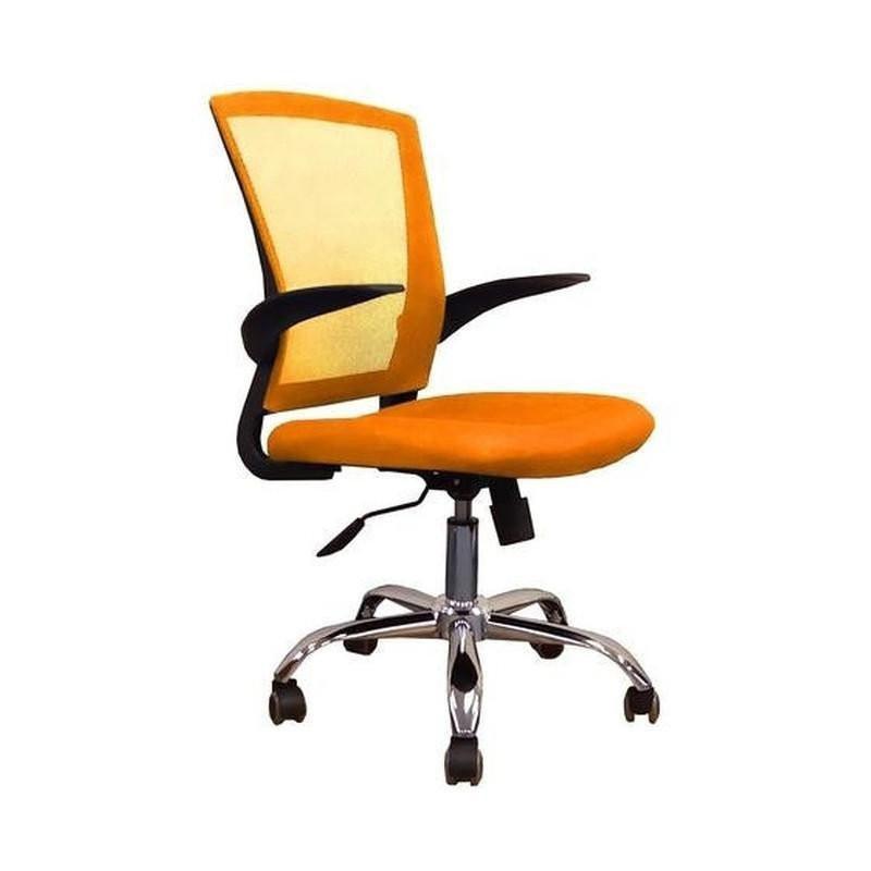 ProWork® C43 辦公椅 電腦椅 電鍍鋼腳-橙色 Orange-自己裝(紙箱包裝)-Suchprice® 優價網