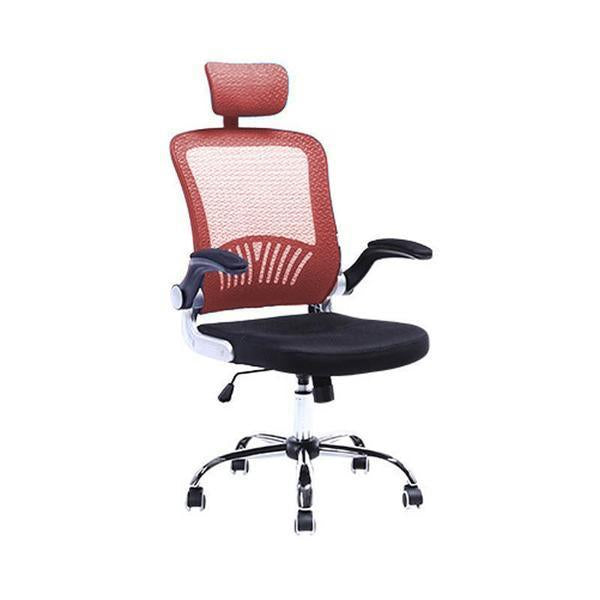 ProWork® D53 辦公椅 電腦椅 電鍍鋼腳 活動扶手-紅色 Red-自己裝(紙箱包裝)-Suchprice® 優價網