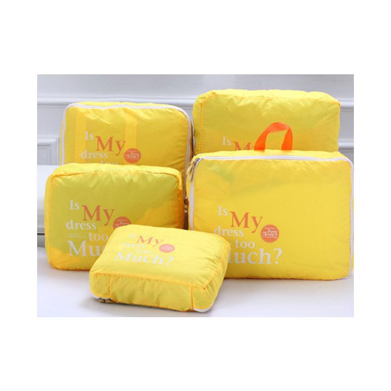 Suchprice® 優價網 行李收納袋5件套 黃色-Suchprice® 優價網