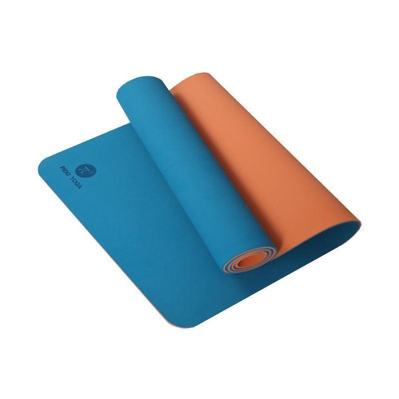 Suchprice® 優價網 PIDO-01 6mm防滑瑜珈墊 連收納袋+綁帶-Light Blue/Orange-Suchprice® 優價網